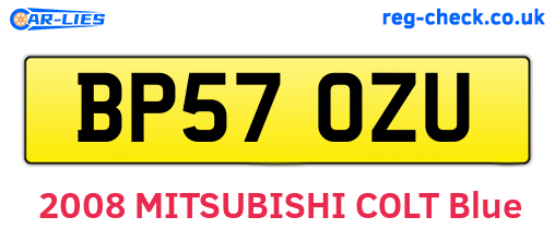BP57OZU are the vehicle registration plates.