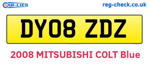 DY08ZDZ are the vehicle registration plates.