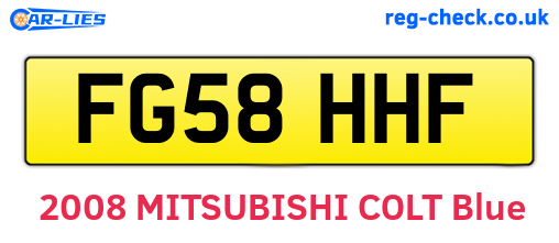 FG58HHF are the vehicle registration plates.