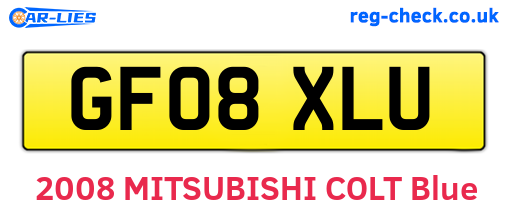 GF08XLU are the vehicle registration plates.