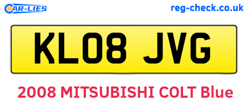 KL08JVG are the vehicle registration plates.