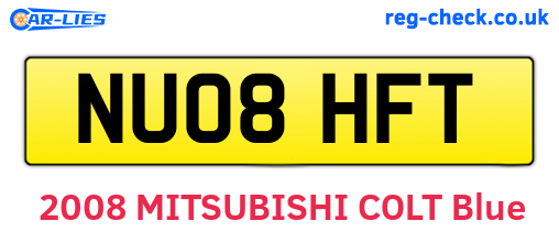 NU08HFT are the vehicle registration plates.