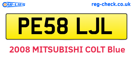 PE58LJL are the vehicle registration plates.