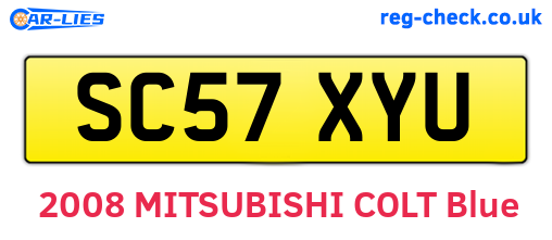 SC57XYU are the vehicle registration plates.