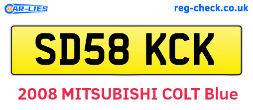 SD58KCK are the vehicle registration plates.