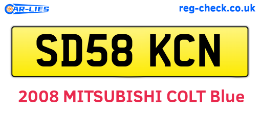 SD58KCN are the vehicle registration plates.