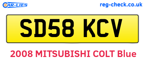 SD58KCV are the vehicle registration plates.