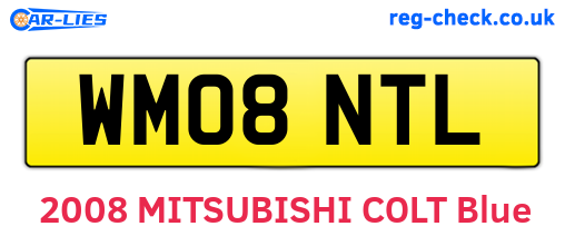 WM08NTL are the vehicle registration plates.