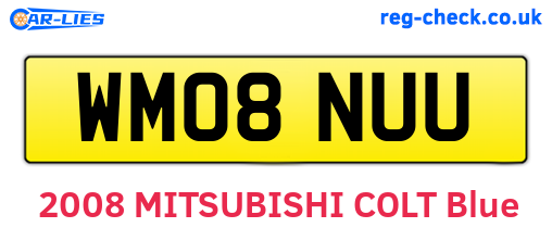 WM08NUU are the vehicle registration plates.