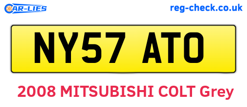 NY57ATO are the vehicle registration plates.