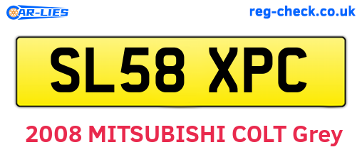 SL58XPC are the vehicle registration plates.