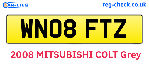 WN08FTZ are the vehicle registration plates.