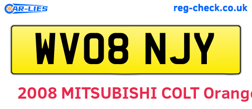 WV08NJY are the vehicle registration plates.