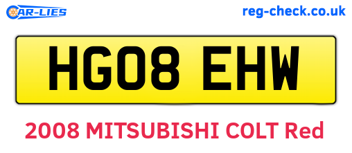 HG08EHW are the vehicle registration plates.