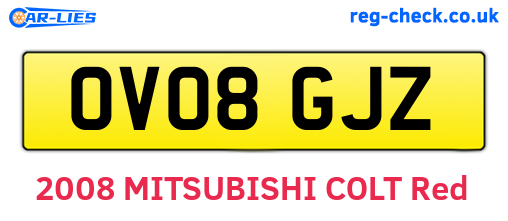 OV08GJZ are the vehicle registration plates.