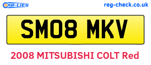 SM08MKV are the vehicle registration plates.
