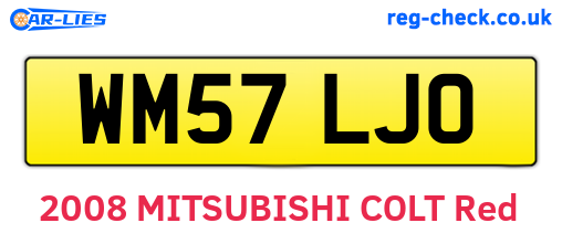 WM57LJO are the vehicle registration plates.