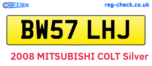 BW57LHJ are the vehicle registration plates.