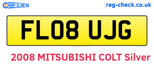 FL08UJG are the vehicle registration plates.