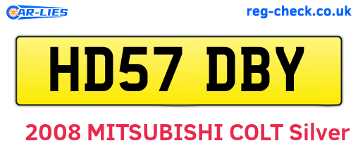 HD57DBY are the vehicle registration plates.