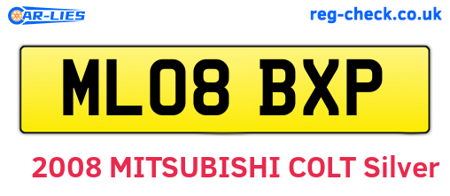 ML08BXP are the vehicle registration plates.