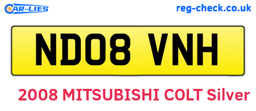 ND08VNH are the vehicle registration plates.