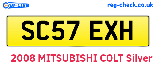 SC57EXH are the vehicle registration plates.