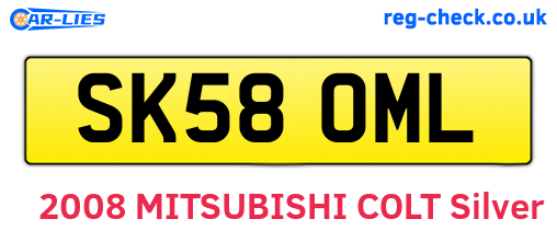SK58OML are the vehicle registration plates.