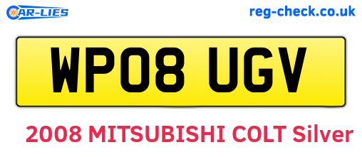 WP08UGV are the vehicle registration plates.