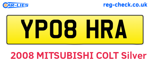 YP08HRA are the vehicle registration plates.