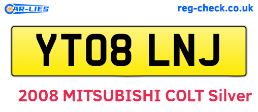 YT08LNJ are the vehicle registration plates.