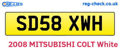 SD58XWH are the vehicle registration plates.