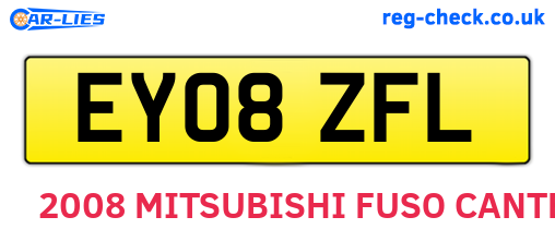 EY08ZFL are the vehicle registration plates.