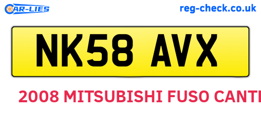 NK58AVX are the vehicle registration plates.