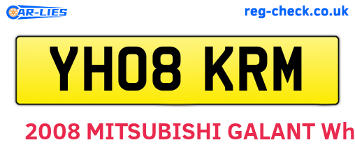 YH08KRM are the vehicle registration plates.