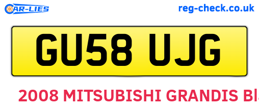 GU58UJG are the vehicle registration plates.