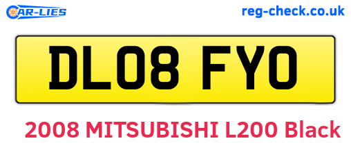 DL08FYO are the vehicle registration plates.