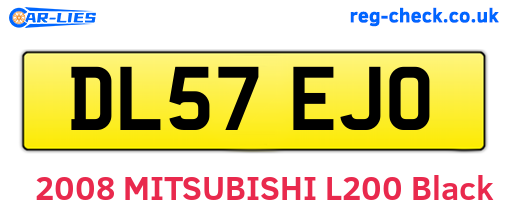 DL57EJO are the vehicle registration plates.