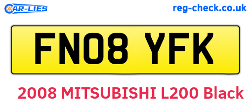 FN08YFK are the vehicle registration plates.