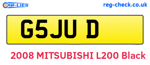 G5JUD are the vehicle registration plates.
