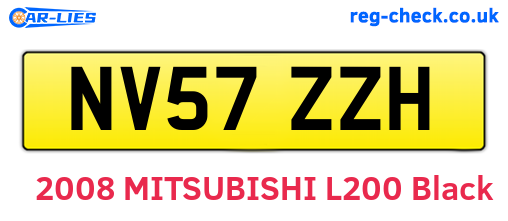 NV57ZZH are the vehicle registration plates.