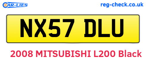 NX57DLU are the vehicle registration plates.