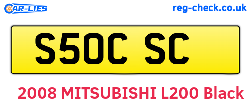 S50CSC are the vehicle registration plates.
