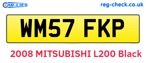 WM57FKP are the vehicle registration plates.