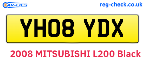 YH08YDX are the vehicle registration plates.