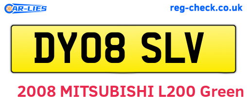 DY08SLV are the vehicle registration plates.