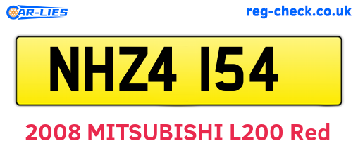 NHZ4154 are the vehicle registration plates.
