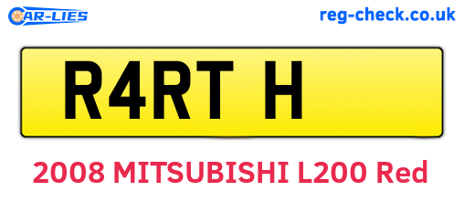 R4RTH are the vehicle registration plates.