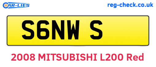 S6NWS are the vehicle registration plates.
