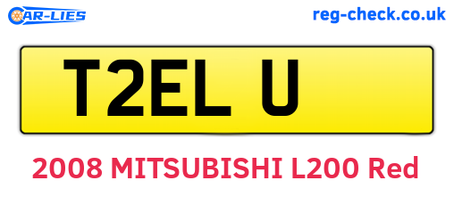 T2ELU are the vehicle registration plates.